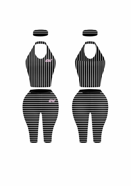 Striped Capri Set